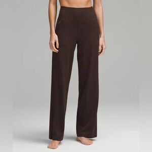Lululemon Align Wide Leg Pant Brown High Rise 33” Size 14